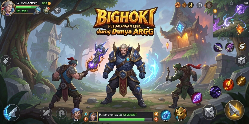 Tampilan gameplay BIGHOKI dengan aksi seru dan karakter yang menawan.