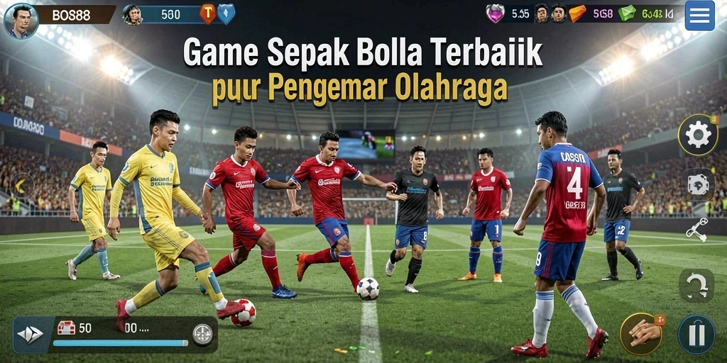 Tampilan gameplay mendebarkan dalam Bos88 yang penuh aksi sepak bola.