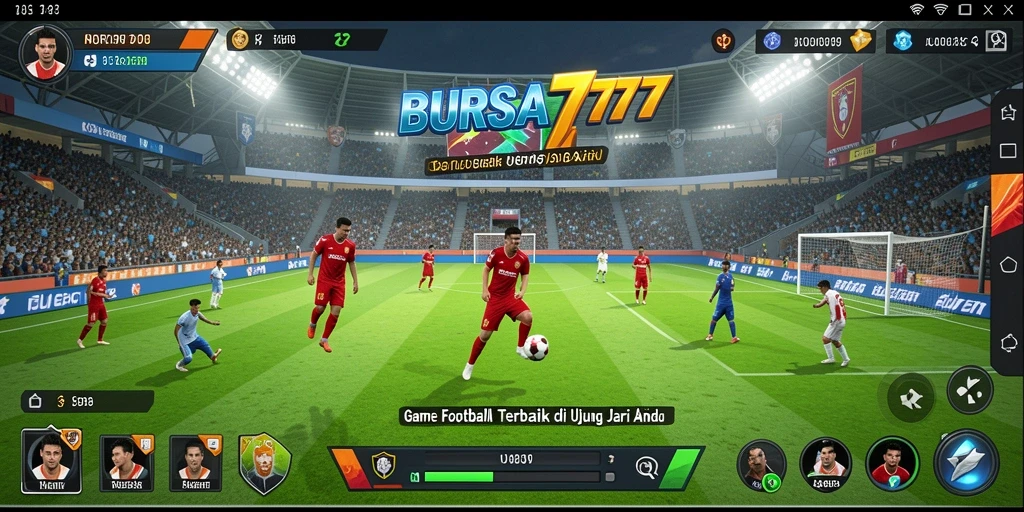 Screenshot BURSA777 menampilkan aksi seru dalam game Football.