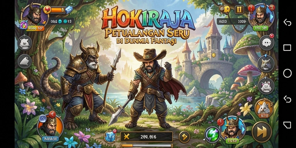 Screenshot gameplay HOKIRAJA dengan momen petualangan seru.