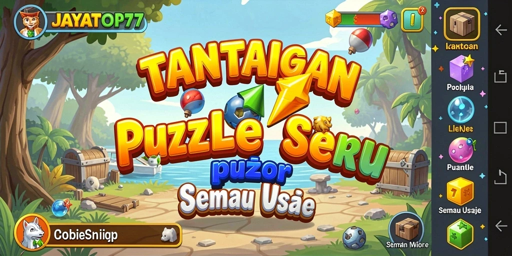 Tampilan gameplay JAYATOP77 dengan potongan puzzle yang menarik.