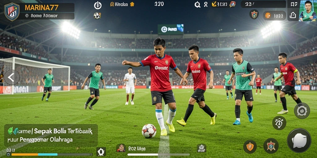 Tampilan menarik dari gameplay sepak bola di MARINA77.