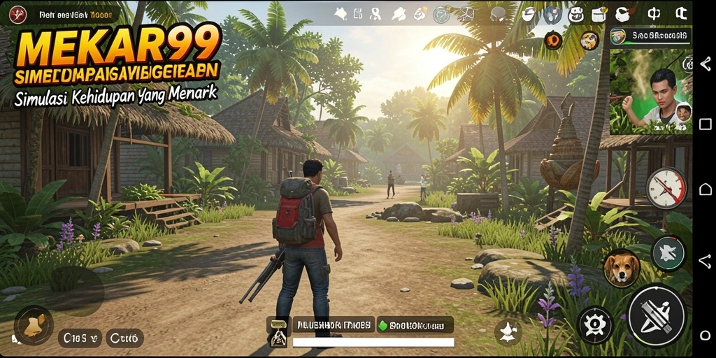 Tampilan gameplay menarik di MEKAR99 dengan interaksi karakter.