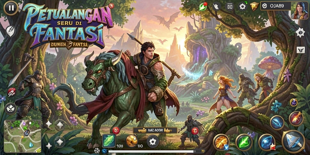 Tangkapan layar OJA89 menampilkan gameplay seru di dunia petualangan.
