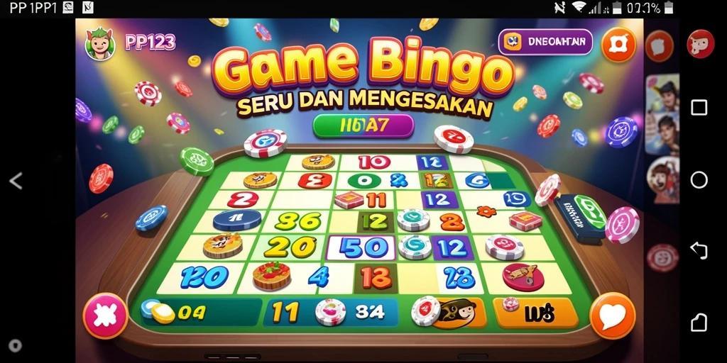 Gameplay seru PP123 dengan kartu Bingo yang penuh warna.