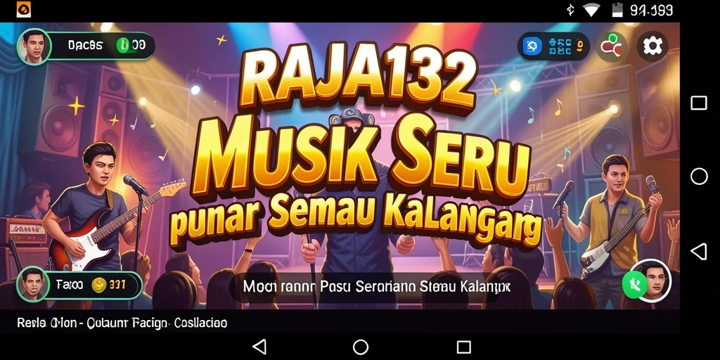 Tampilan gameplay RAJA132 dengan berbagai pilihan lagu dan tantangan.