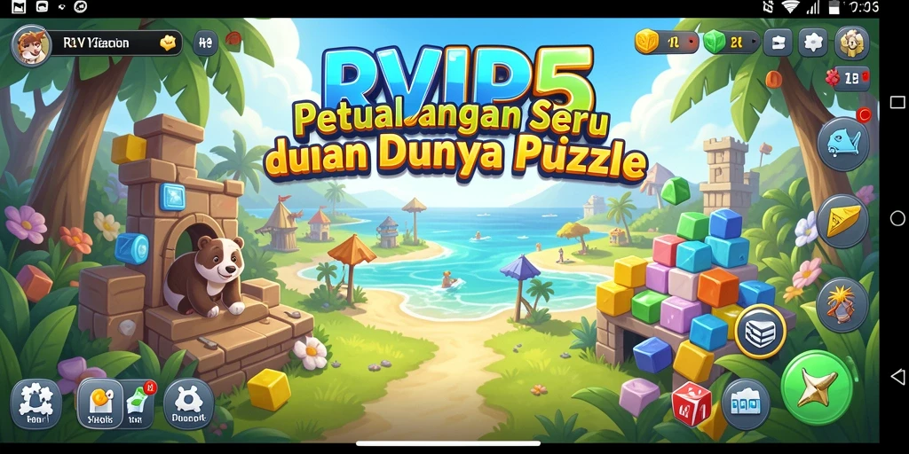 Tangkapan layar gameplay RVIP5 yang menampilkan teka-teki yang menarik.