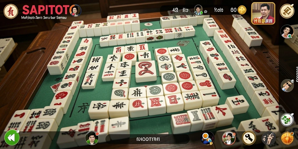Tangkapan layar SAPITOTO menampilkan permainan Mahjong yang seru dan interaktif.