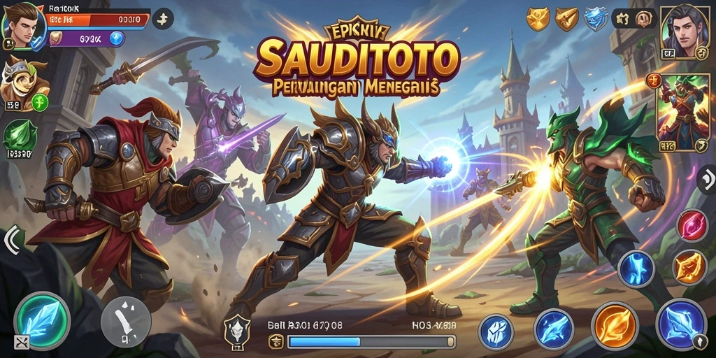 Tampilan gameplay ARPG yang menegangkan dalam SAUDITOTO.