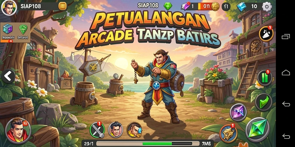 Screenshot gameplay SIAP108 menampilkan aksi seru dalam game Arcade.