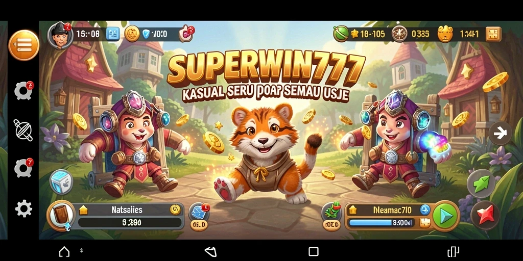 Tampilan gameplay SUPERWIN777 yang penuh warna dan menghibur.
