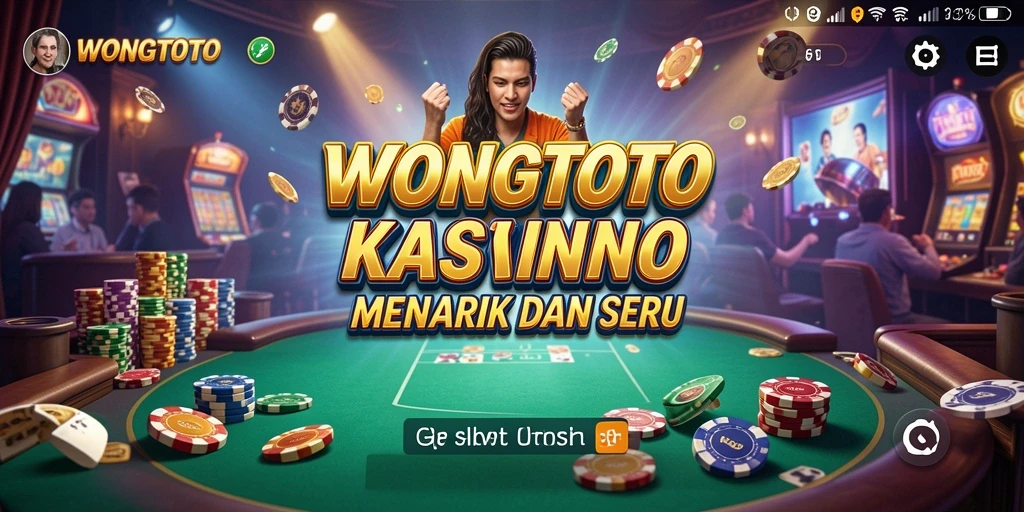 Tangkapan layar utama WONGTOTO memperlihatkan gameplay menegangkan di Kasino.